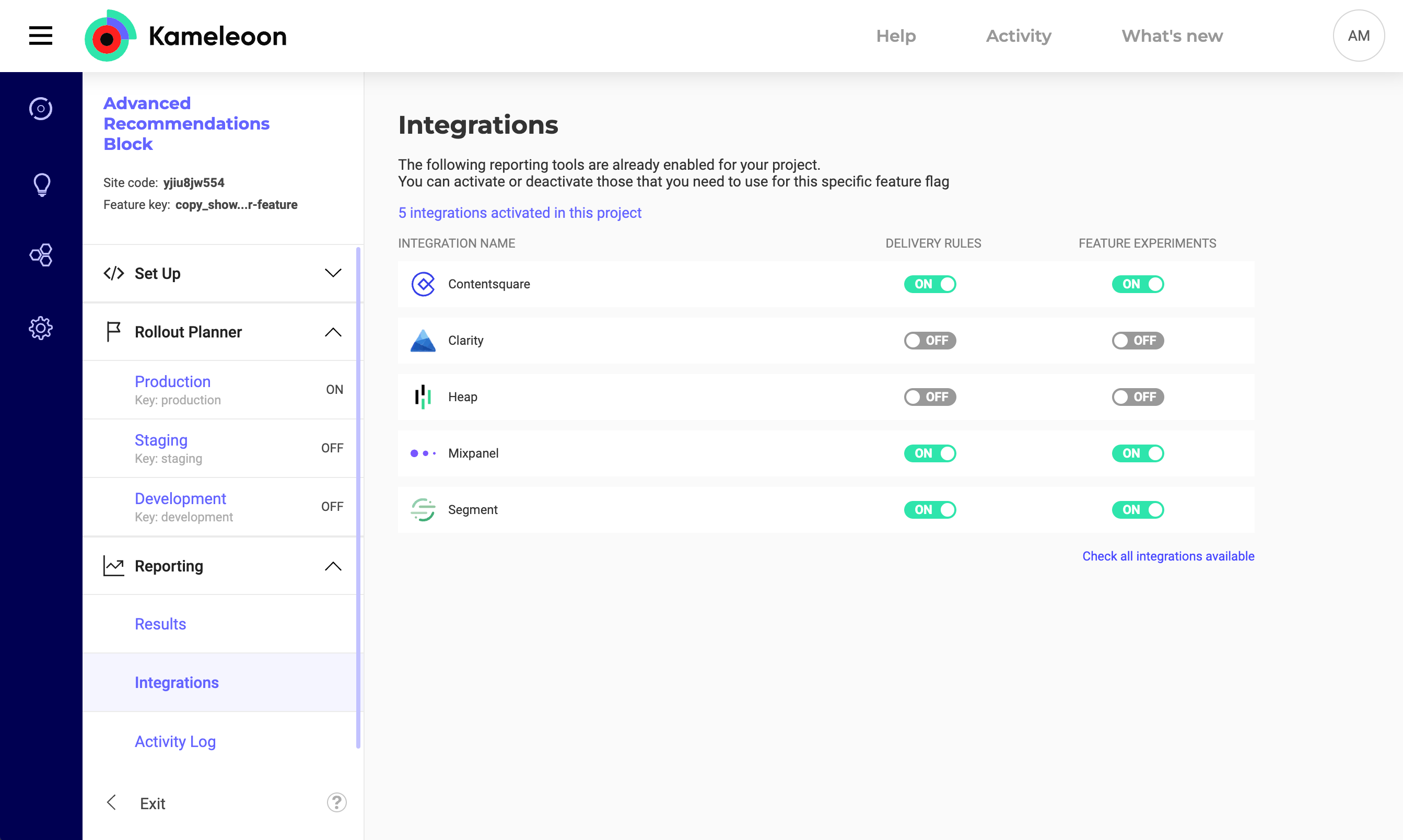 Integrations for Feature Management & Experimentation 